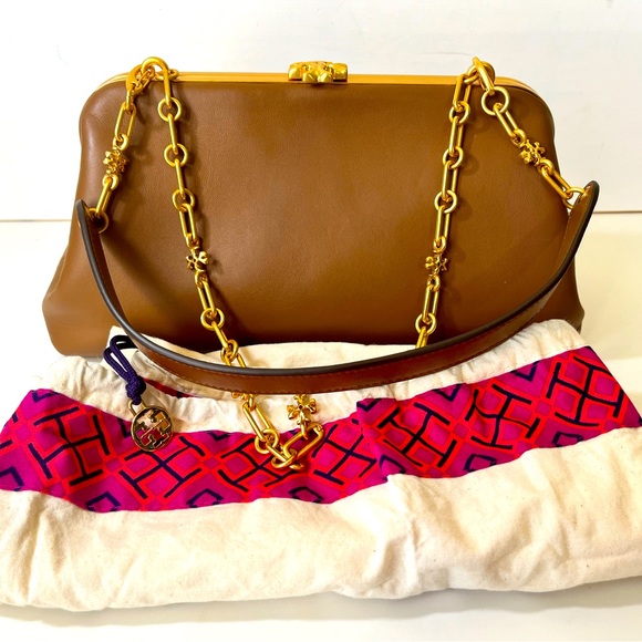 Tory Burch - Runway Item - Large Cleo Clasp/Pouch/ Kisslock Bag - Picture 6 of 12